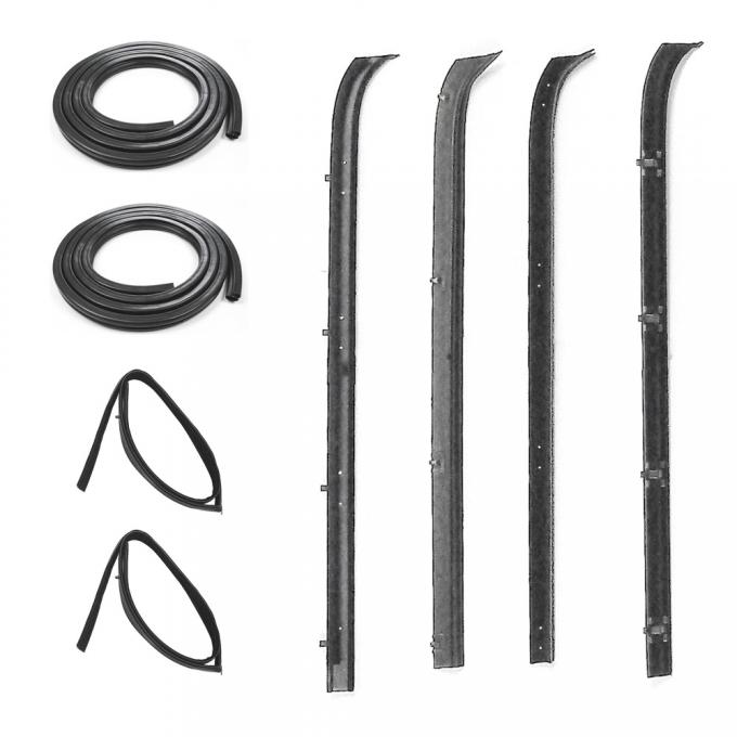Precision Door Weatherstrip Seal Kit, Glassruns, Beltlines and Door Seals. Left and Right, 8 Piece Kit DK 1120 73