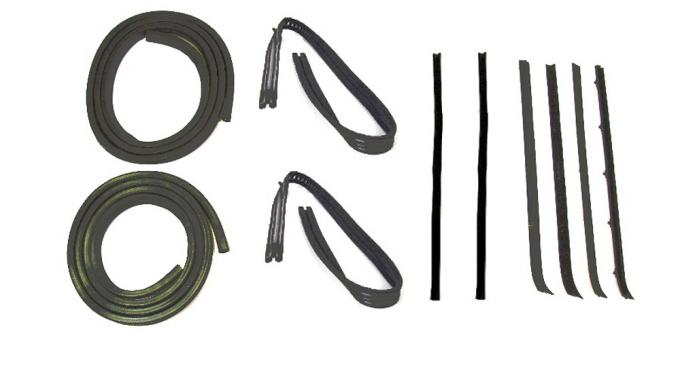 Precision Door Weatherstrip Seal Kit, Glassruns, Beltlines and Door Seals. Left and Right, 10 Piece Kit DK 1110 73