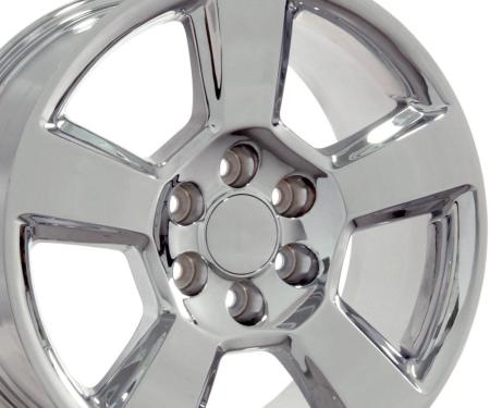 OE Replica Wheels CV76 - 20" Replica Wheel CV76 Fits Chevrolet Tahoe Rim 20x9 Chrome Wheel CV76-20090-6550-27C