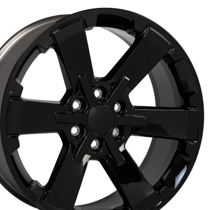 OE Replica Wheels CV41B - 22" Replica Wheel fits Chevy Silverado Rally - CV41B Black 22x9 CV41B-22090-6550-24B