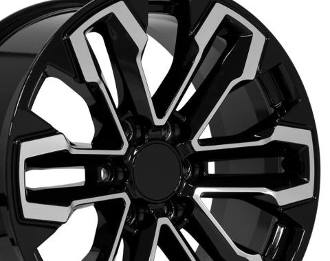 OE Replica Wheels CV69 - 20" Replica CV69 fits Chevrolet Silverado 20 in. x 9 in. Gloss Black CV69-20090-6550-26MB