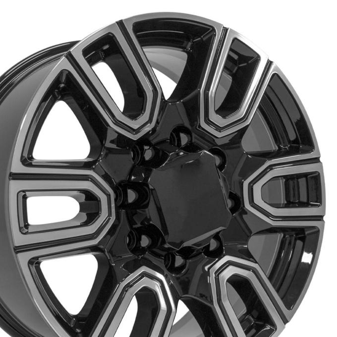OE Replica Wheels CV96B - 20" Replica CV96B fits GMC Sierra 2500/3500 20x8.5 Black Machined CV96B-20085-8180-47MB