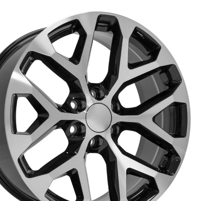 OE Replica Wheels CV98B - 22" Replica CV98B fits Chevy Silverado 22x9 Black Machined CV98B-22090-6550-24MB