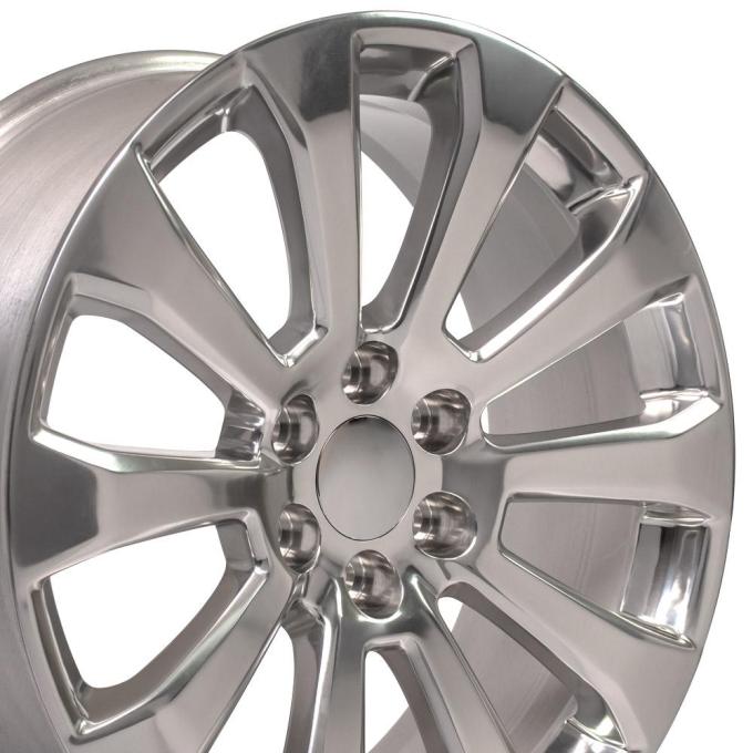 OE Replica Wheels CV95 - 22" Replica Wheel CV95 Fits Chevrolet Silverado Rim 22x9 Polished Wheel CV95-22090-6550-28P