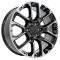 OE Replica Wheels CV67 - 22" Replica CV67 fits Chevrolet Suburban 1500 22x9 Black Machined CV67-22090-6550-28MB