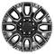 OE Replica Wheels CV97B - 20" Rplca CV97B for GMC Sierra 2500/3500 20x8.5 Blk Milled Edge w/ Tinted Clear CV97B-20085-8180-47BMT