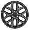 OE Replica Wheels CV98B - 22" Replica CV98B fits Chevy Silverado 22x9 Black with Milled Edge CV98B-22090-6550-24BM