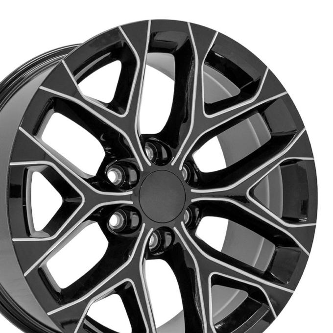 OE Replica Wheels CV98B - 20" Replica CV98B fits Chevy Silverado 20x9 Black Milled CV98B-20090-6550-24BM
