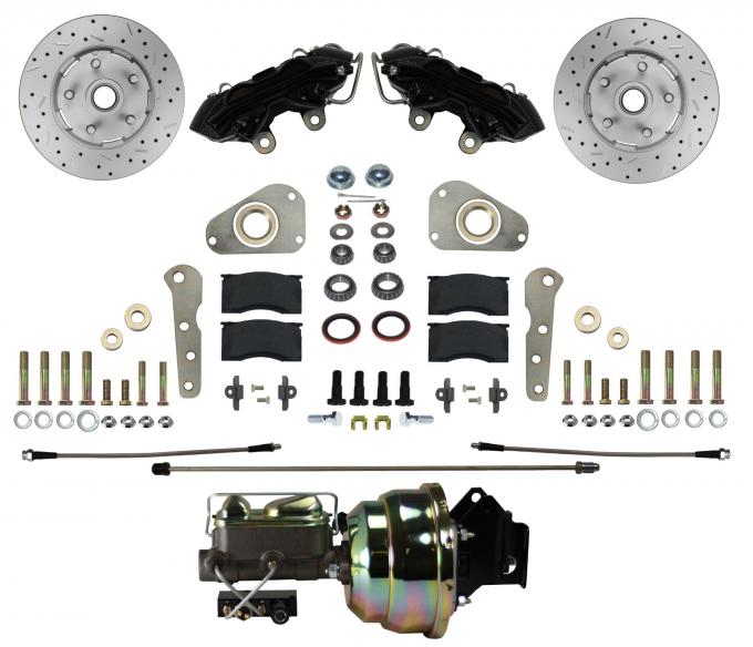 Leed Brakes Power Front Kit with Drilled Rotors and Black Powder Coated Calipers BFC0025-Y307X