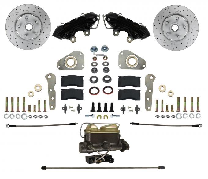 Leed Brakes Power Front Kit with Drilled Rotors and Black Powder Coated Calipers BFC0025-405PX
