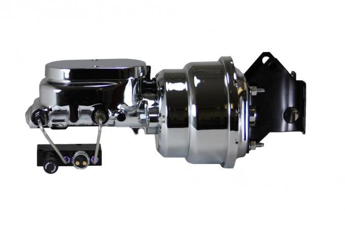 Leed Brakes 1960-1972 Ford F-100 7 inch dual power booster, 1-1/8 inch bore master adjustable combo valve(Chrome) ET6F7
