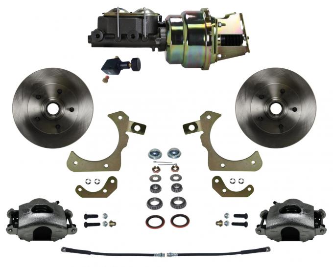 Leed Brakes Power Front Kit with Plain Rotors and Zinc Plated Calipers FC1010-K105