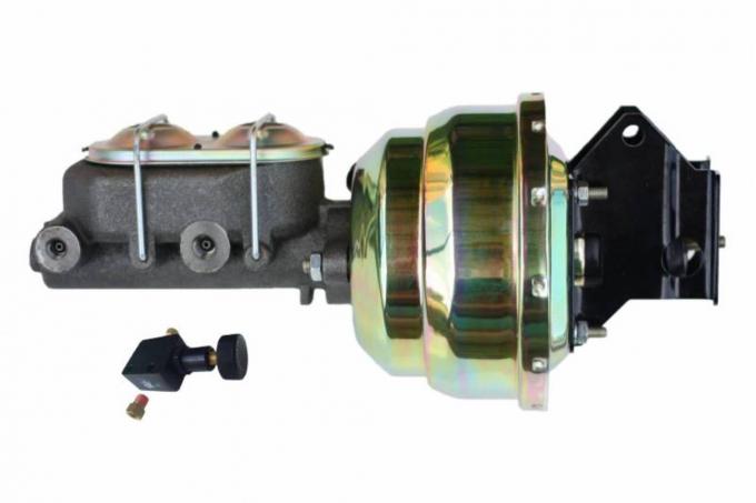 Leed Brakes 8 inch dual power booster, 1-1/8 inch bore master adjustable valve (Zinc) G8105