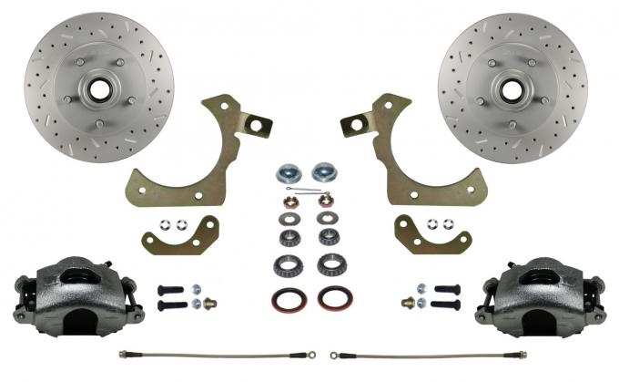 Leed Brakes Spindle Kit with Drilled Rotors and Zinc Plated Calipers FC1011SMX