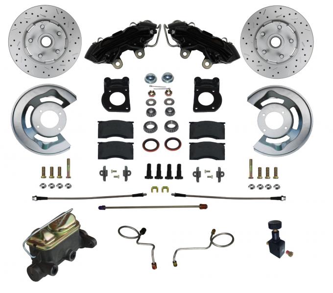 Leed Brakes Manual Front Kit with Drilled Rotors and Black Powder Coated Calipers BFC0002-405X