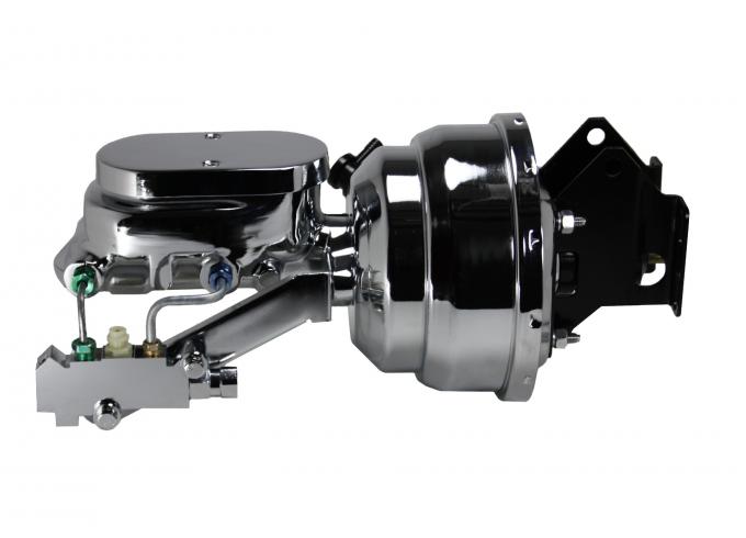 Leed Brakes 1960-1972 Ford F-100 8 inch dual power booster, 1 inch bore flat top master disc/disc (Chrome) E9FB4