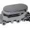Leed Brakes 8 inch dual power booster, 1-1/8 inch bore flat top master disc/drum (Chrome) 4V6B2