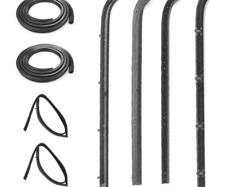 AMD Rear Side Door Seal Kit, 8pcs, 73-91 Chevy GMC C/K Crew Cab Truck Suburban G-DK112073