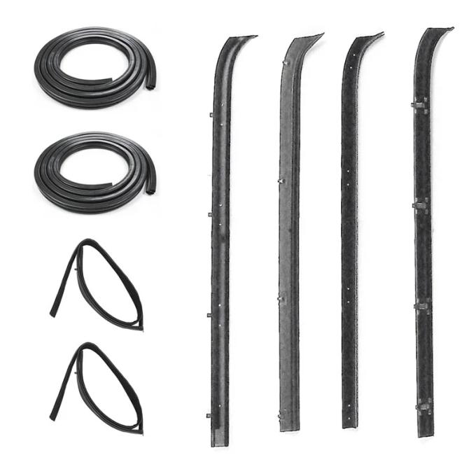 AMD Rear Side Door Seal Kit, 8pcs, 73-91 Chevy GMC C/K Crew Cab Truck Suburban G-DK112073