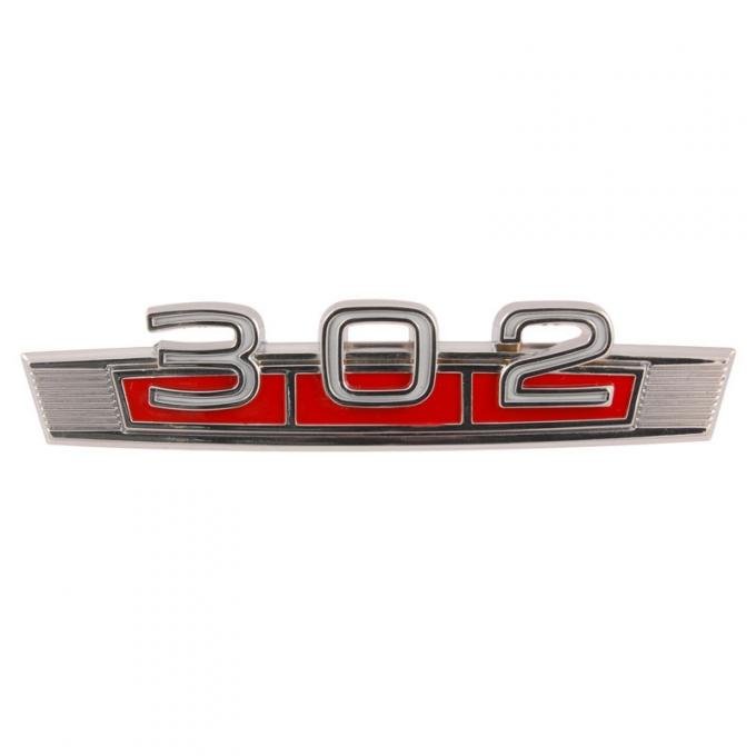 Dennis Carpenter Front Fender Emblem - 302 - 1969-71 Ford Bronco, 1968 Ford Fairlane C80Z-16228-B