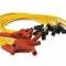 Accel Spark Plug Wire Set, 8mm, Custom with Graphite Core, Yellow with HEI Stock Style Boots 4056