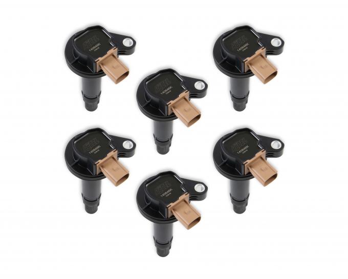 Accel Ignition Coil, SuperCoil, 2010-2016 Ford EcoBoost 3.5L V6, Black, 6-Pack (3-Pin) 140646K-6