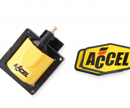 Accel Ignition Coil, SuperCoil, 1984-1998 Ford EEC-IV, Yellow, Individual 140012