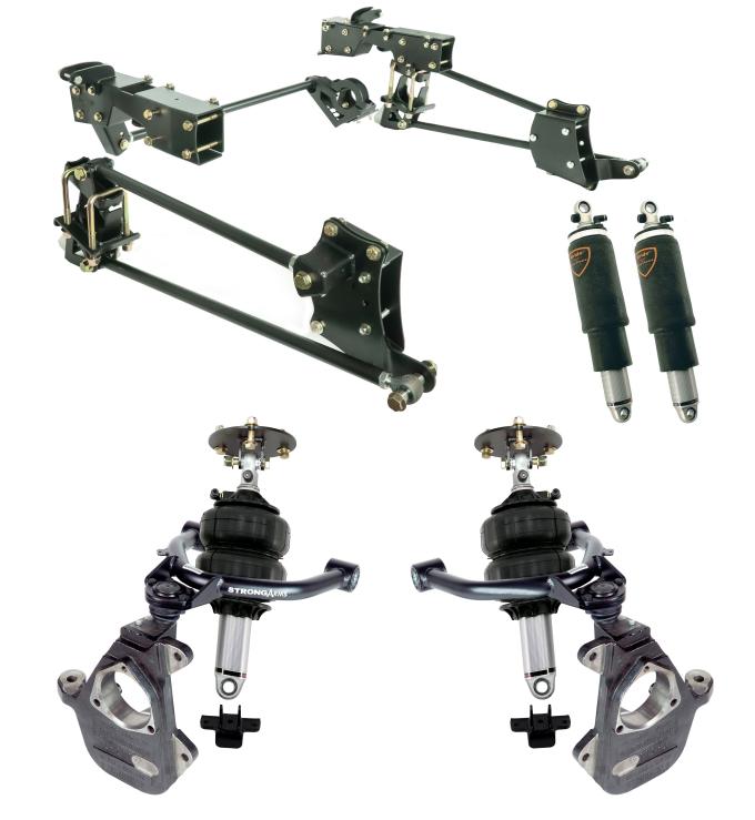 Ridetech HQ Air Suspension System for 2014-2018 GM 1500 w/ OE stamped steel or alu. arms 11710297