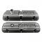Dennis Carpenter Valve Cover with Bronco Script - Aluminum - Black Powder Coat - 1966-85 Ford Bronco C6TZ-6A582-B