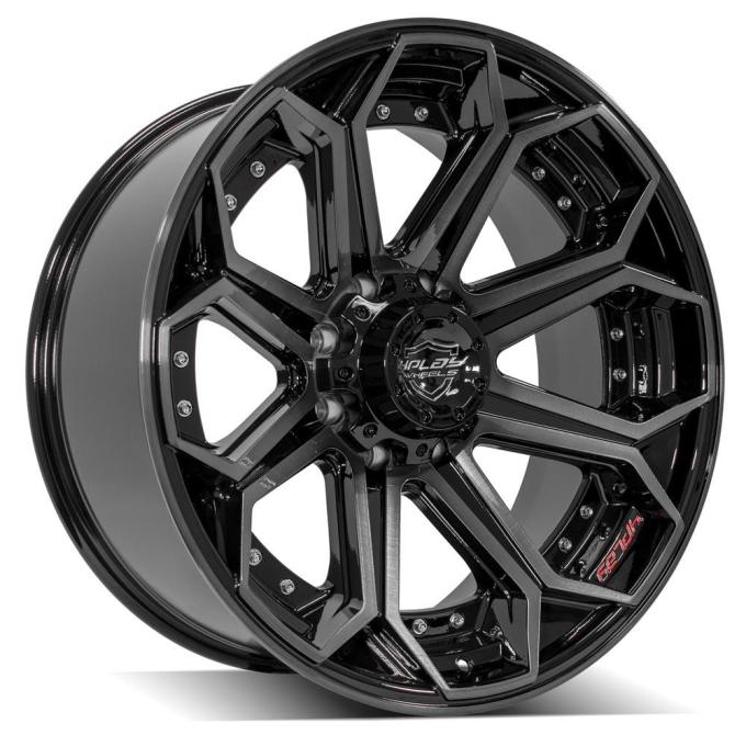 4PLAY Wheels 4P80R - 4PLAY Gen2 4P80R 22x10 8x170mm -24et in Brushed Black 4P80R-22100-8170-24BBT