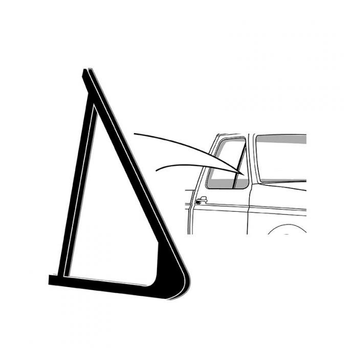 Dennis Carpenter Vent Window Rubber Seals - Right - 1992-96 Ford Truck, 1992-96 Ford Bronco F2TZ-1521448-A