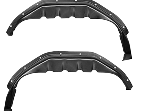 Rear Inner Wheel Arch Wheelhouse Set For 1988-1998 Chevy & GMC Pickup Trucks (Black, E-Coated)