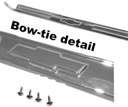 Dynacorn 67-72 Door Scuff Plate w/Bowtie Stainless M1118B