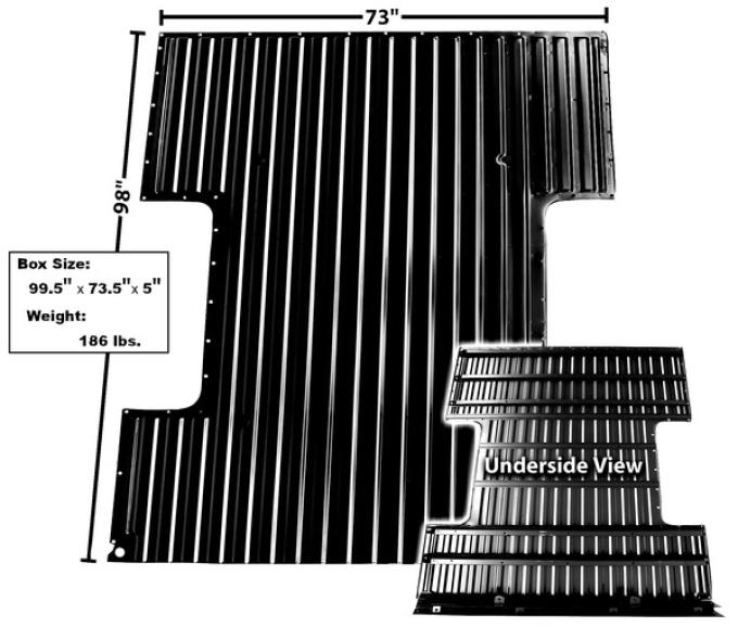 Dynacorn 67-72 Complete Bed Floor Pan Long 8' Box 1107K
