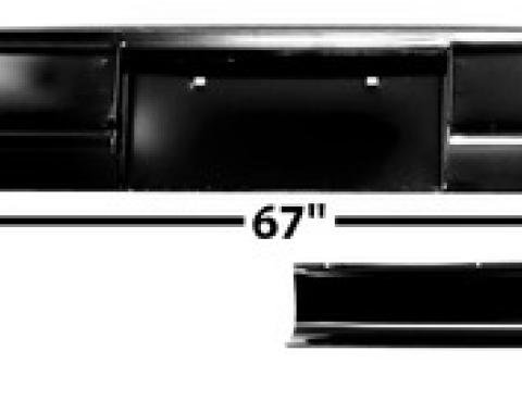 Dynacorn 73-87 Rear Roll Pan for Fleetside w/License Box (No License Lamp Hole) 1159C