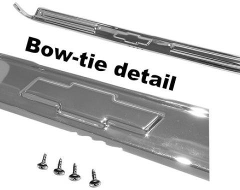 Dynacorn 67-72 Door Scuff Plate w/Bowtie Stainless M1118B