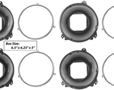 Dynacorn 67-72 Headlamp Bucket & Ring 8pcs LH21A