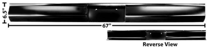 Dynacorn 73-87 Rear Roll Pan for Fleetside w/License Box (No License Lamp Hole) 1159C