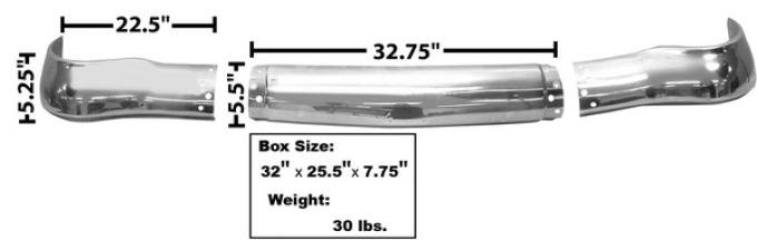 Dynacorn 55 Front Bumper 3 Piece Style 4051