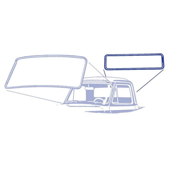 Dennis Carpenter Back Glass Seal - Pickup - 1951-52 Ford Truck 1C-8142084