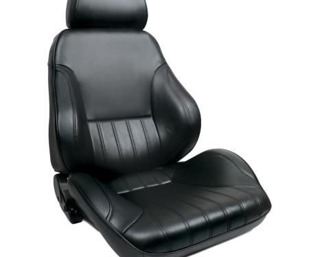 Procar Rally&reg; Smoothback Leather Passenger-Right Black Traditional Recliner Seat 80-1000-51RS-LEATHER