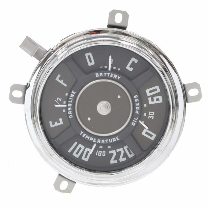 AMD Gauge Cluster Assembly, 12-Volt V8, 51-53 Chevy or 52-53 GMC Truck X474-4051-AS