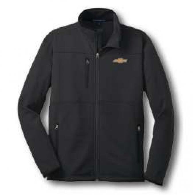 Chevy Jacket, Zippered Pique Fleece, Black