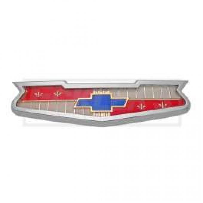 Chevy Trunk Emblem, Complete, V8, 1956 & V6, 1960