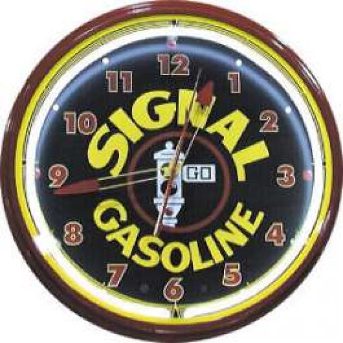 Neon Clock, Signal Gasoline, 20 Inch