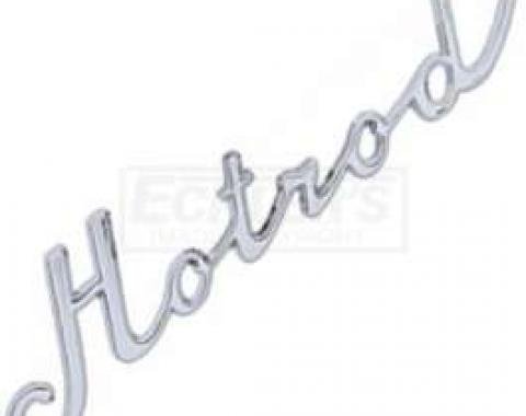 Chevy Hotrod Script Emblem, Chrome, 1955-1957