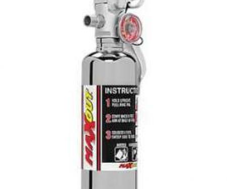 Fire Extinguisher, H3R MaxOut, Chrome, 1 Lb.