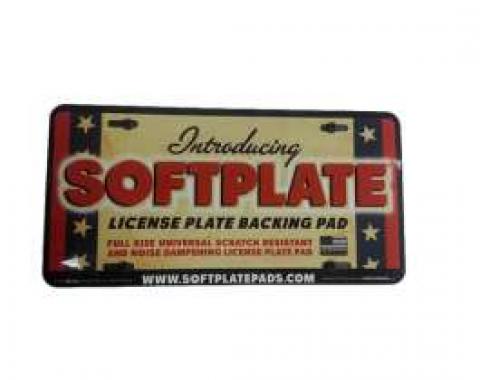 License Plate Pads, High Density Black Foam, Pair, All Years