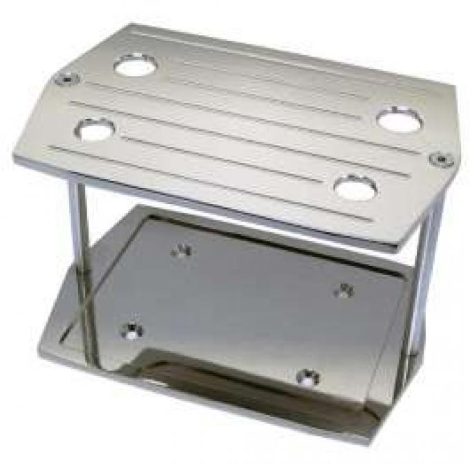 Chevy Chrome Ball Milled Optima Battery Tray, 1955-1957