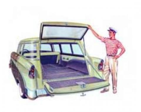Chevy Rear Liftgate Glass, Tinted, Wagon & Sedan Delivery, 1955-1957